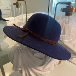 Girls Janie and Jack navy felt riding hat size 2-3 toddler